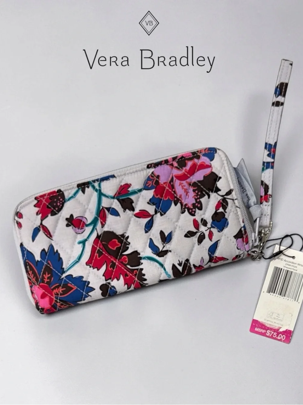Vera Bradley RFID Vineyard Floral Pattern Wallet - Picture 2 of 3
